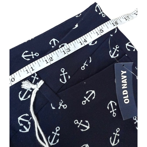 Old Navy Anchor Navy The Diva Ankle Trouser Pants Size 8 Navy White NWT - Picture 3 of 9